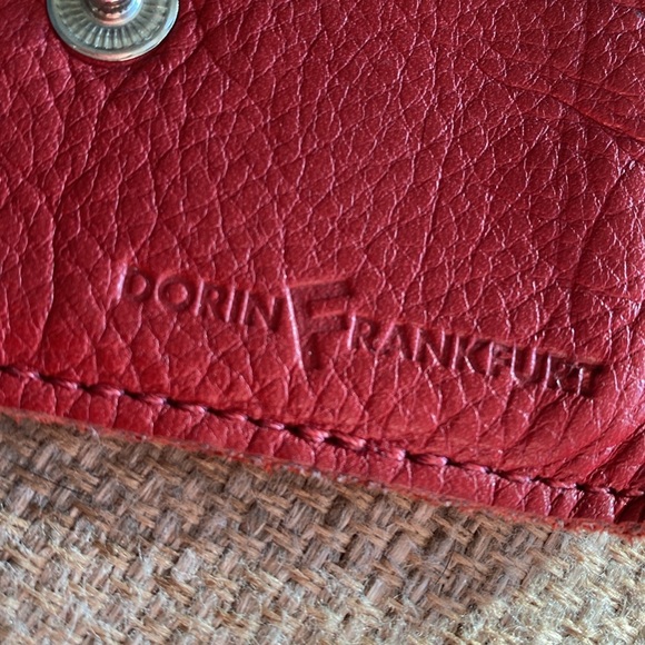 DORIN FRANKFURT Red leather wallet cardholder - Picture 3 of 4